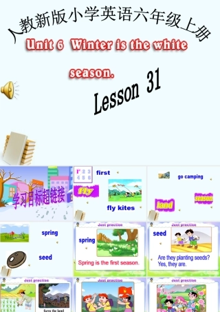 人教新版小学英语六年级上册课件Lesson31
