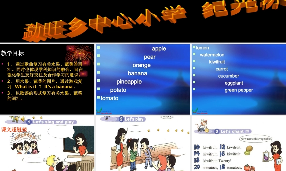 人教新版小学英语四年级上册课件Fun Time1 Part1