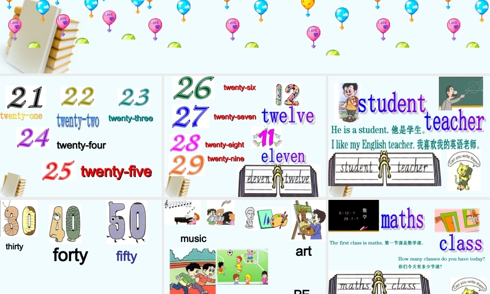 人教新版小学英语四年级下册课件Fun Time1 Part3