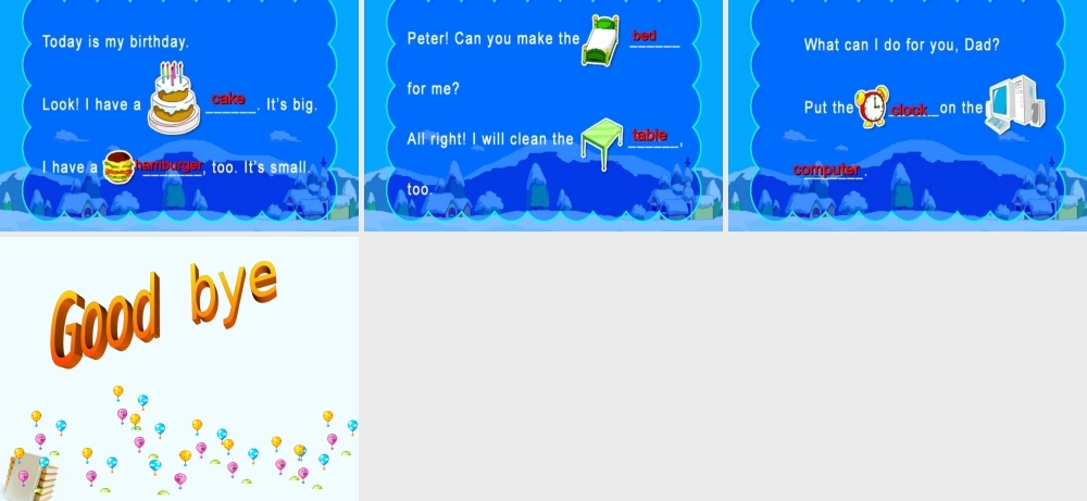 人教新版小学英语四年级下册课件Fun Time1Part1