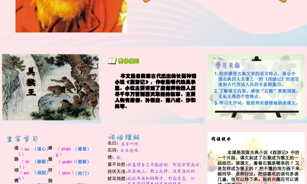 五年级语文下册 第五组 21 猴王出世课件2 新人教版-新人教版小学五年级下册语文课件