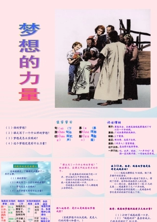 五年级语文下册 第四组 17 梦想的力量教学课件2 新人教版-新人教版小学五年级下册语文课件