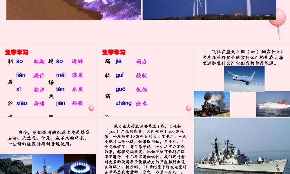 五年级语文下册《21世纪的能源》教学课件（详细解读） 教科版