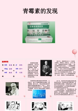 五年级语文下册《青霉素的发现》教学课件（详细解读） 教科版