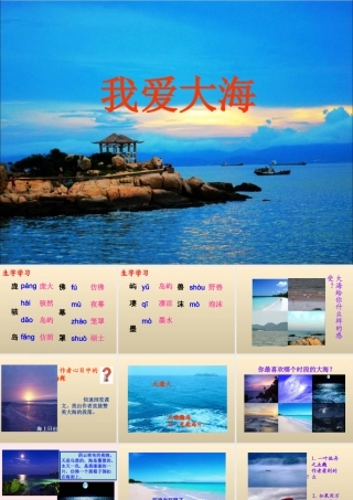 五年级语文下册《我爱大海》教学课件（简要参考） 教科版