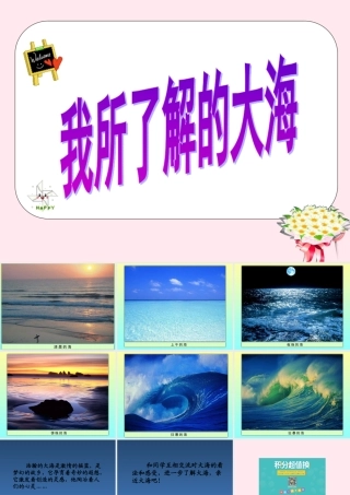 五年级语文下册《我所了解的大海》教学课件 教科版