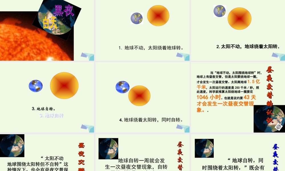 六年级科学上册 白天与黑夜课件2 青岛版-青岛版小学六年级上册自然科学课件