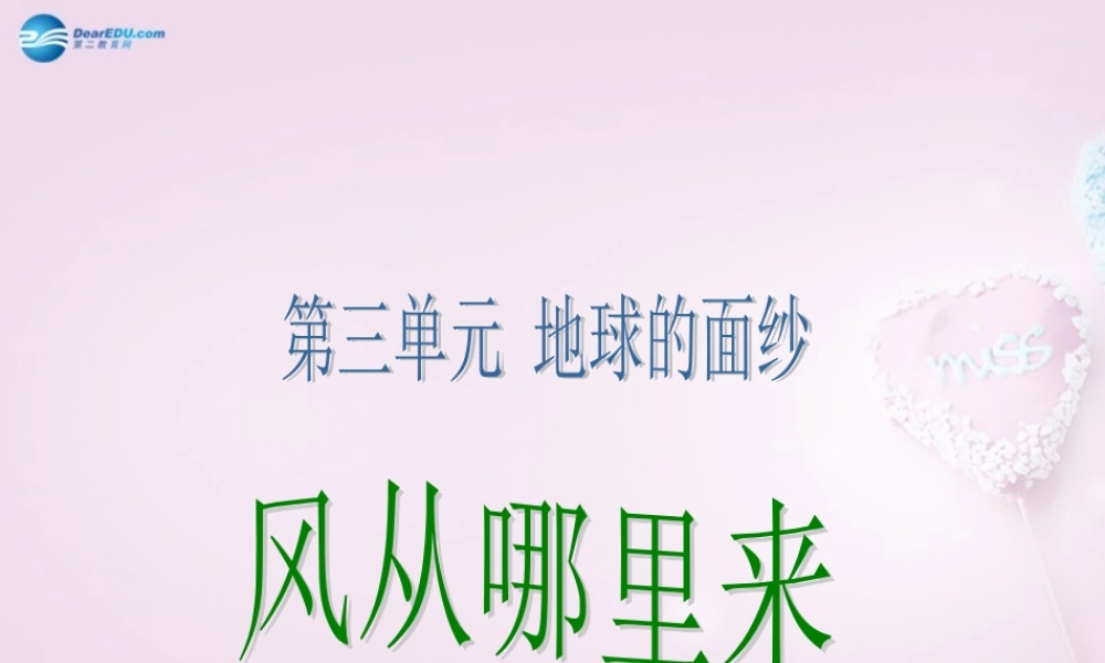 六年级科学下册《风从哪里来》课件1 青岛版