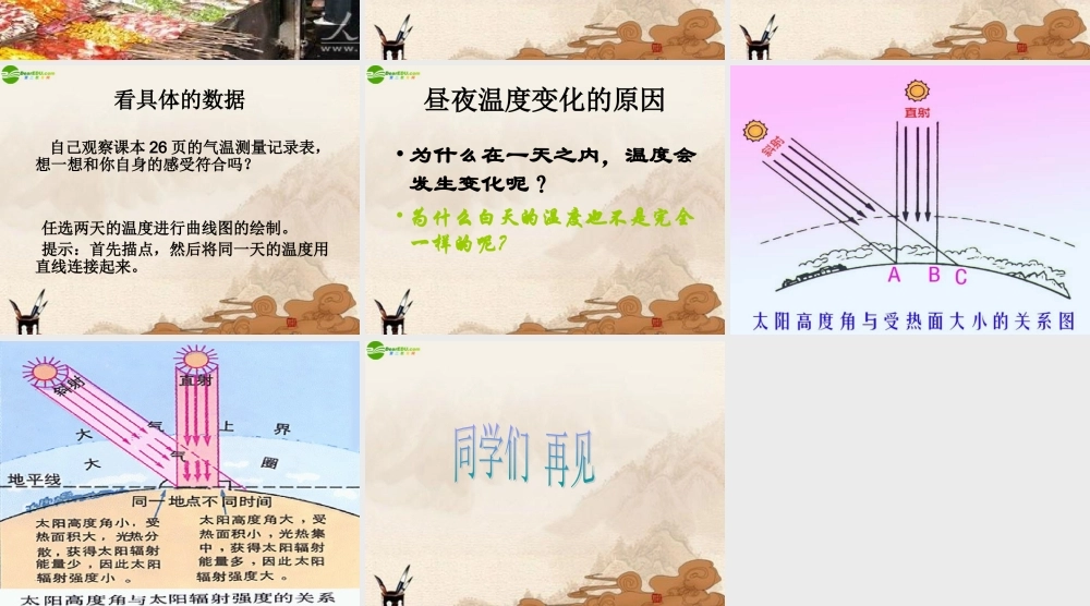 六年级科学上册 第二单元昼夜温度的变化课件 鄂教版