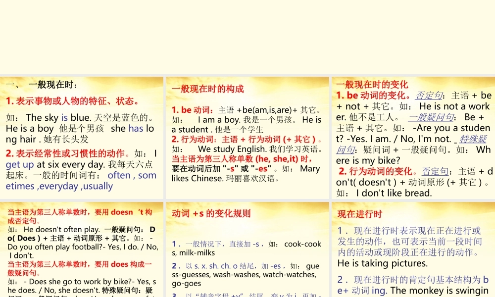 六年级英语下册 期末总复习 语法要点课件 人教PEP