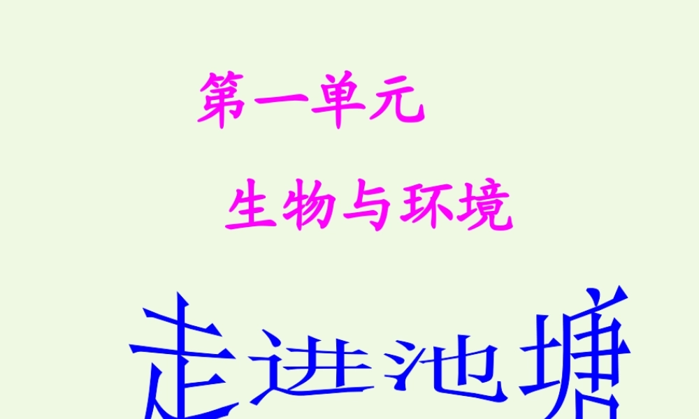 六年级科学上册 1.3 走进池塘课件3 湘教版-湘教版小学六年级上册自然科学课件