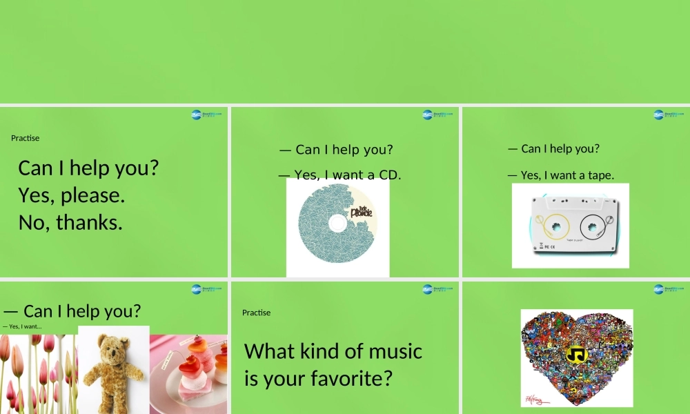 六年级英语下册《Lesson 6 I want a CD》课件3 陕旅版