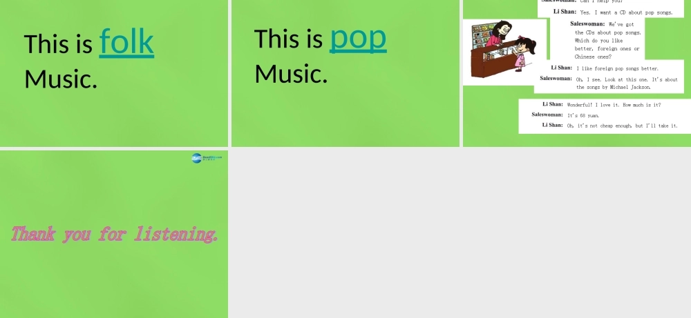 六年级英语下册《Lesson 6 I want a CD》课件4 陕旅版