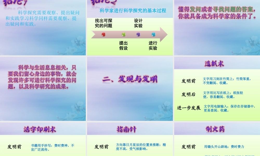 六年级科学上册 第1章 科学入学 1.1 认识科学教学课件 牛津上海版-牛津上海版小学六年级上册自然科学课件