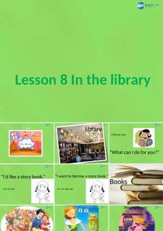 六年级英语下册《Lesson 8 In the library》课件1 陕旅版