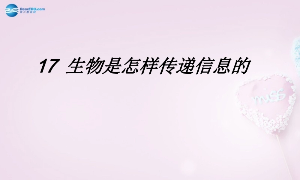 六年级科学下册《生物是怎样传递信息的》课件2 青岛版