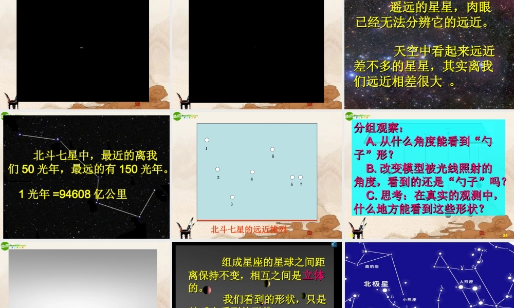 六年级科学上册 第四单元四季星空 (1)课件 鄂教版