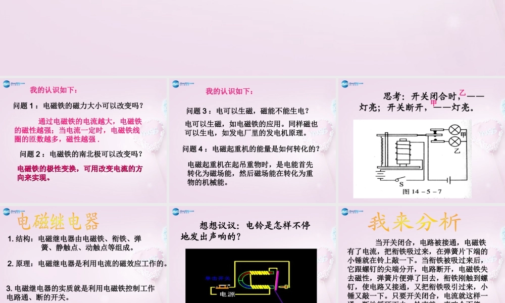 六年级科学下册《通电的线圈（二）》课件1 青岛版