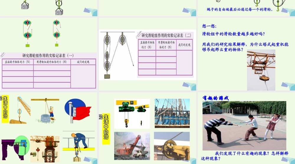 六年级科学上册 1.6 滑轮组课件1 教科版-教科版小学六年级上册自然科学课件
