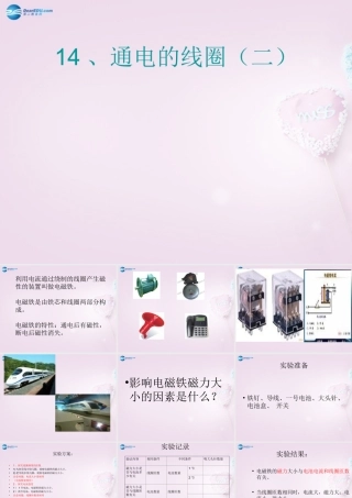 六年级科学下册《通电的线圈（二）》课件2 青岛版