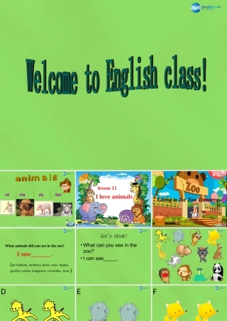 六年级英语下册《Lesson 11 I love animals》课件2 陕旅版