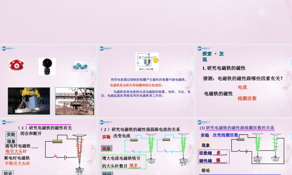 六年级科学下册《通电的线圈（一）》课件1 青岛版