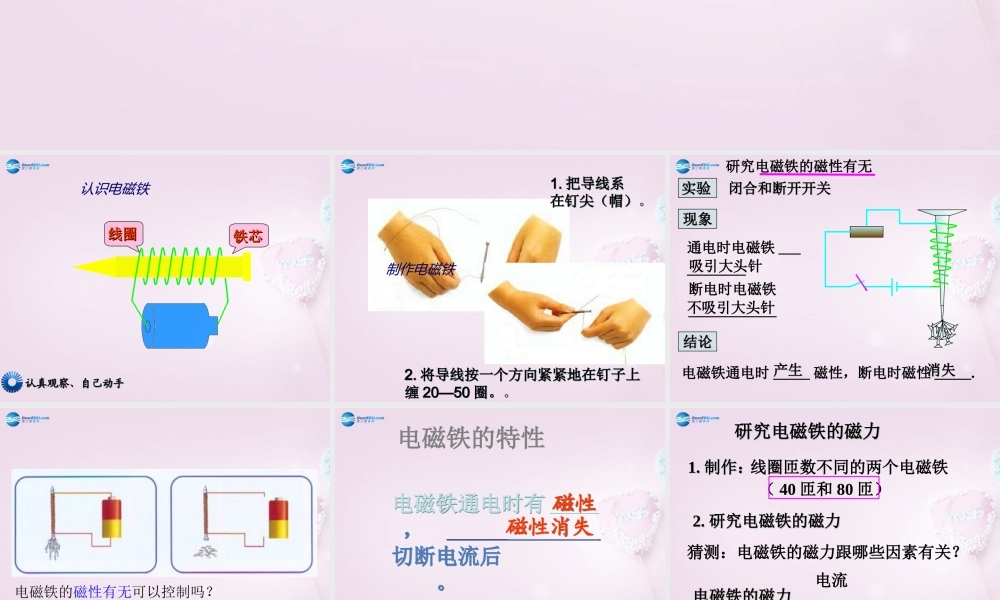 六年级科学下册《通电的线圈（一）》课件2 青岛版