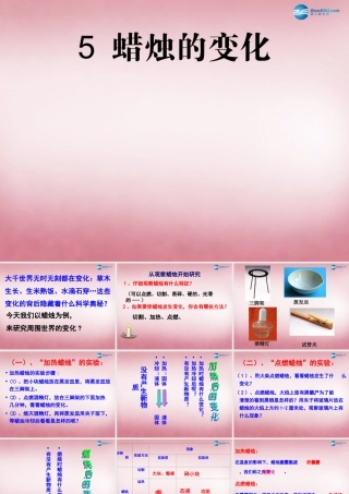 六年级科学上册 第2单元 5 蜡烛的变化课件2 青岛版