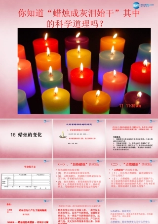 六年级科学上册 第2单元 5 蜡烛的变化课件5 青岛版
