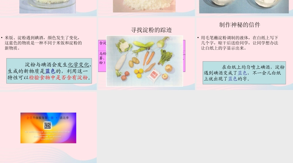 六年级科学下册 第二单元 物质的变化 3 米饭 淀粉和碘酒的变化课件 教科版-教科版小学六年级下册自然科学课件