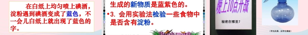 六年级科学下册 第二单元 物质的变化 3 米饭 淀粉和碘酒的变化课件1 教科版-教科版小学六年级下册自然科学课件