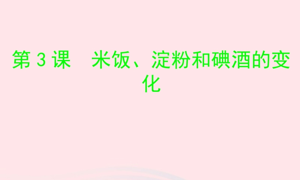 六年级科学下册 第二单元 物质的变化 3 米饭淀粉和碘酒的变化课件4 教科版-教科版小学六年级下册自然科学课件