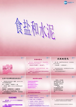 六年级科学上册 第2单元 6 食盐和水泥课件2 青岛版