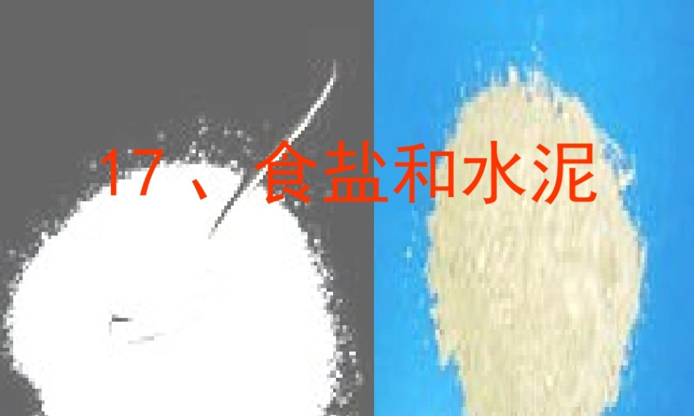 六年级科学上册 第2单元 6 食盐和水泥课件4 青岛版