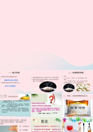 六年级科学下册 第二单元 物质的变化 3米饭和淀粉与碘酒的变化课件 教科版-教科版小学六年级下册自然科学课件