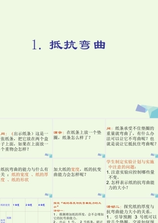 六年级科学上册 2.1 抵抗弯曲课件3 教科版-教科版小学六年级上册自然科学课件