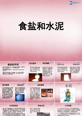 六年级科学上册 第2单元 6 食盐和水泥课件8 青岛版