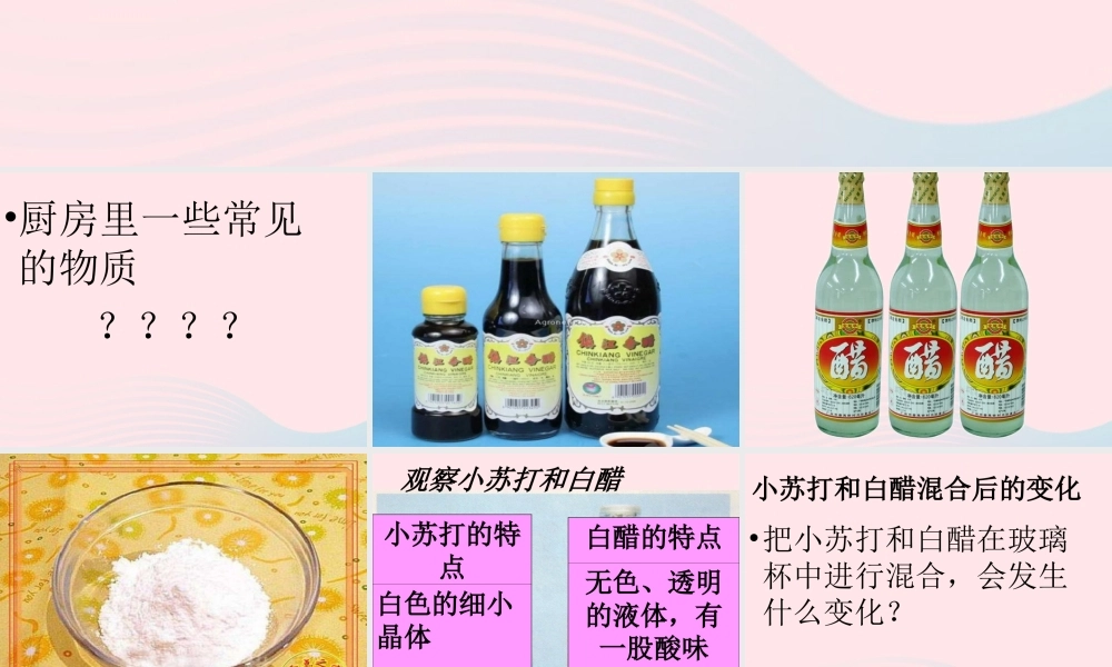 六年级科学下册 第二单元 物质的变化 4 小苏打和白醋的变化课件1 教科版-教科版小学六年级下册自然科学课件
