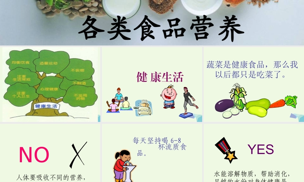 六年级科学上册 2.1 食物中的营养课件2 湘教版-湘教版小学六年级上册自然科学课件