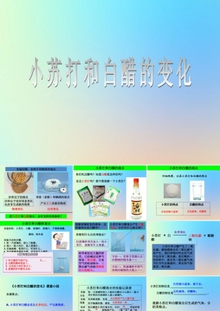 六年级科学下册 第二单元 物质的变化 4小苏打和白醋的变化课件 教科版-教科版小学六年级下册自然科学课件