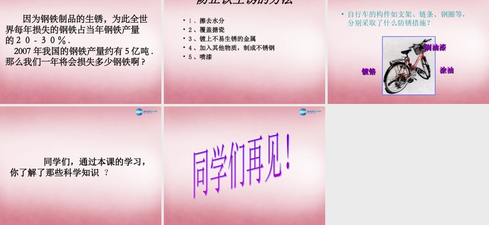 六年级科学上册 第2单元 7 铁生锈课件2 青岛版