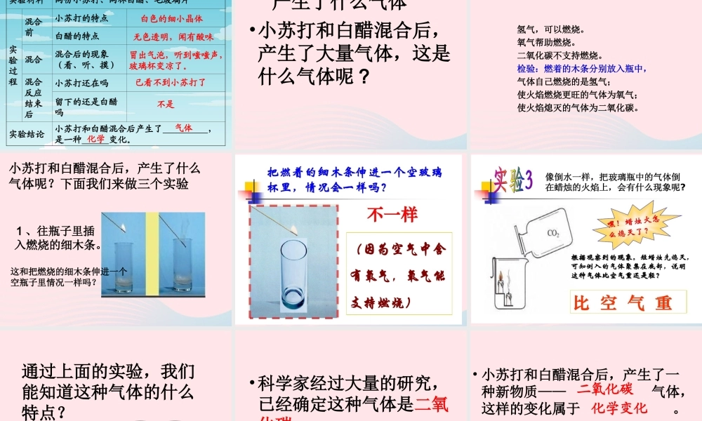 六年级科学下册 第二单元 物质的变化 4小苏打和白醋的变化课件2 教科版-教科版小学六年级下册自然科学课件