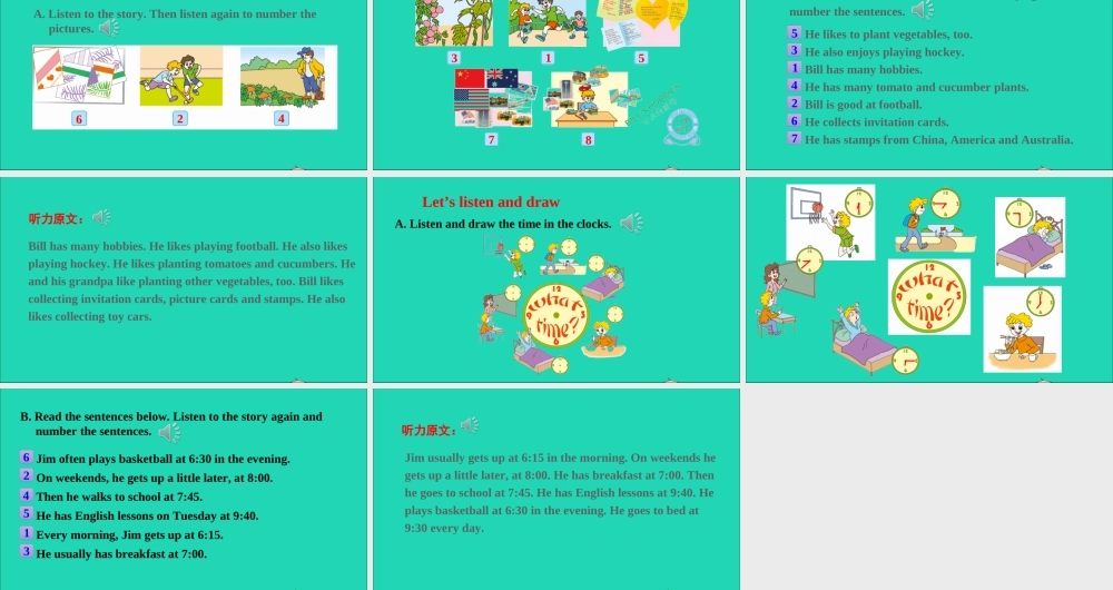 六年级英语上册 Fun time 1（Recycle 1）Recycle 1课件