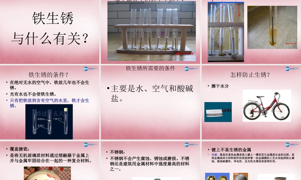 六年级科学上册 第2单元 7 铁生锈课件4 青岛版