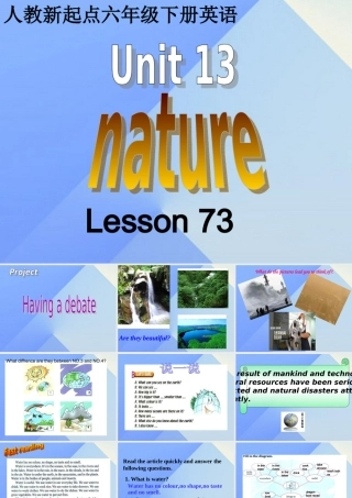 六年级英语下册《Unit 13 Nature》课件 人教新起点-人教新起点小学六年级下册英语课件