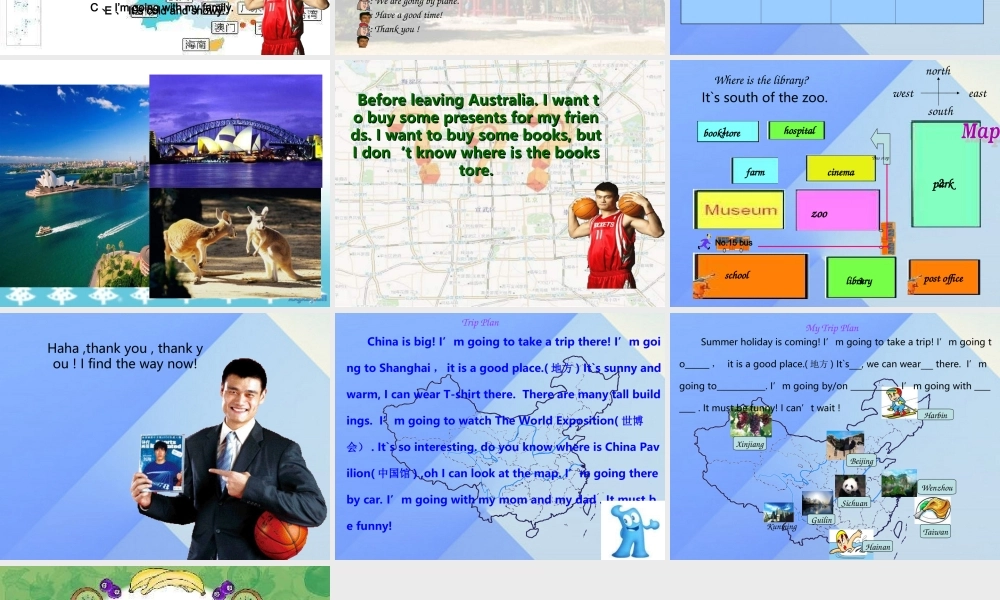 六年级英语下册《Unit 15 Trips》课件 人教新起点-人教新起点小学六年级下册英语课件