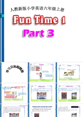 六年级英语上册 Fun Time1 part3课件 人教新版
