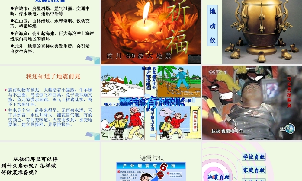 六年级科学上册 3.2 地震课件2 湘教版-湘教版小学六年级上册自然科学课件