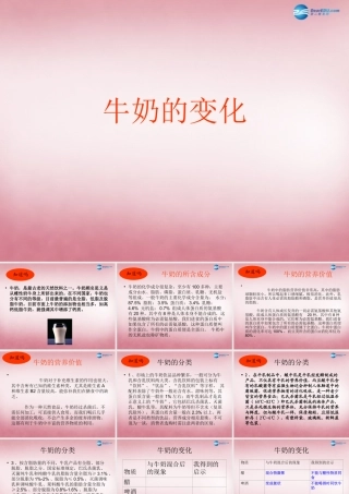 六年级科学上册 第2单元 8 牛奶的变化课件9 青岛版