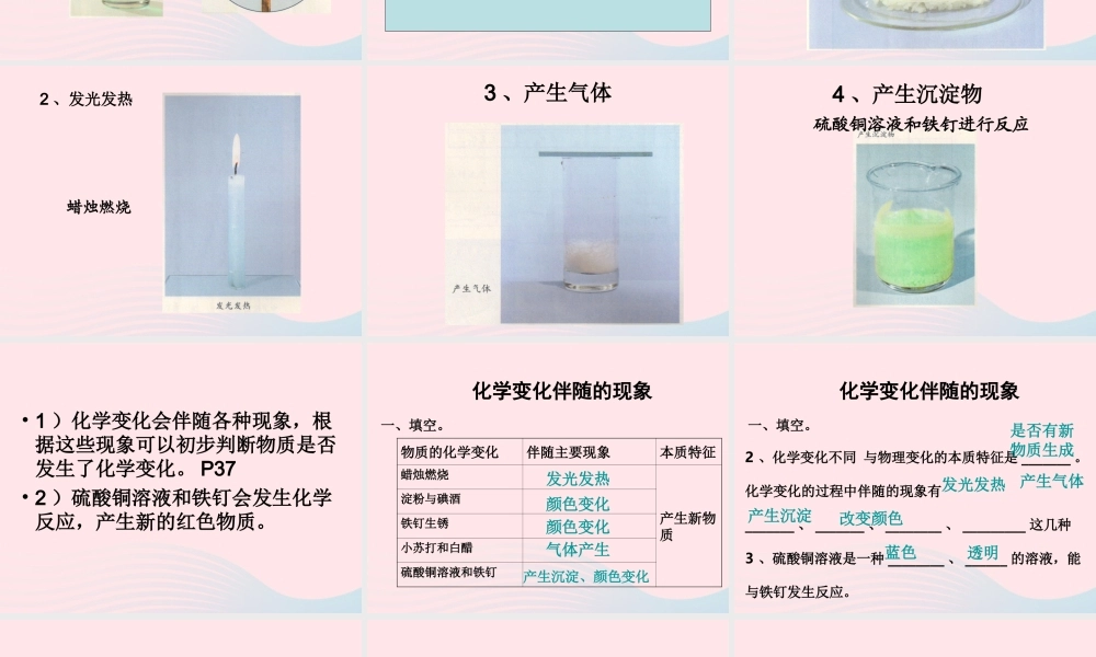 六年级科学下册 第二单元 物质的变化 6 化学变化伴随的现象课件2 教科版-教科版小学六年级下册自然科学课件